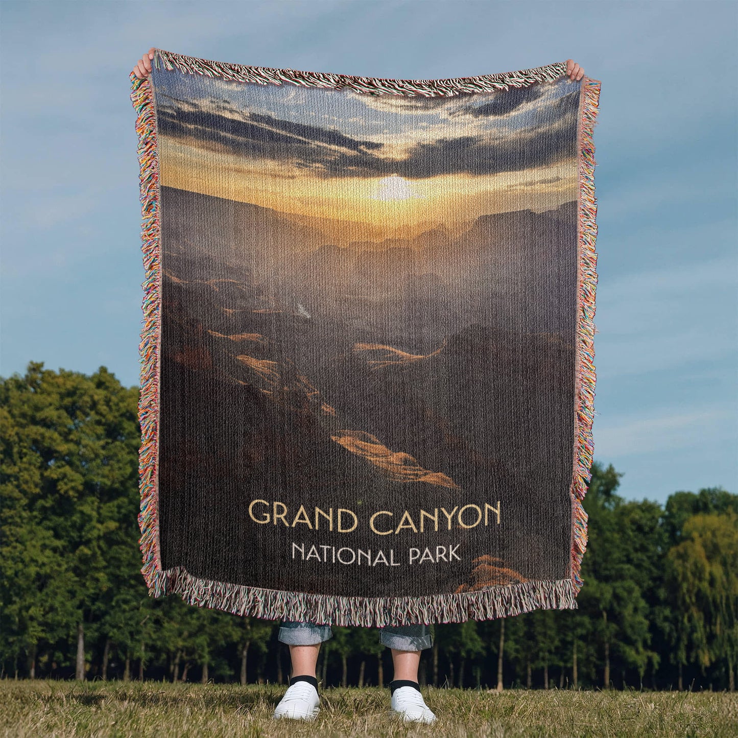 Grand Canyon Woven Blanket | Scenic Throw for Adventure and Nature Lovers