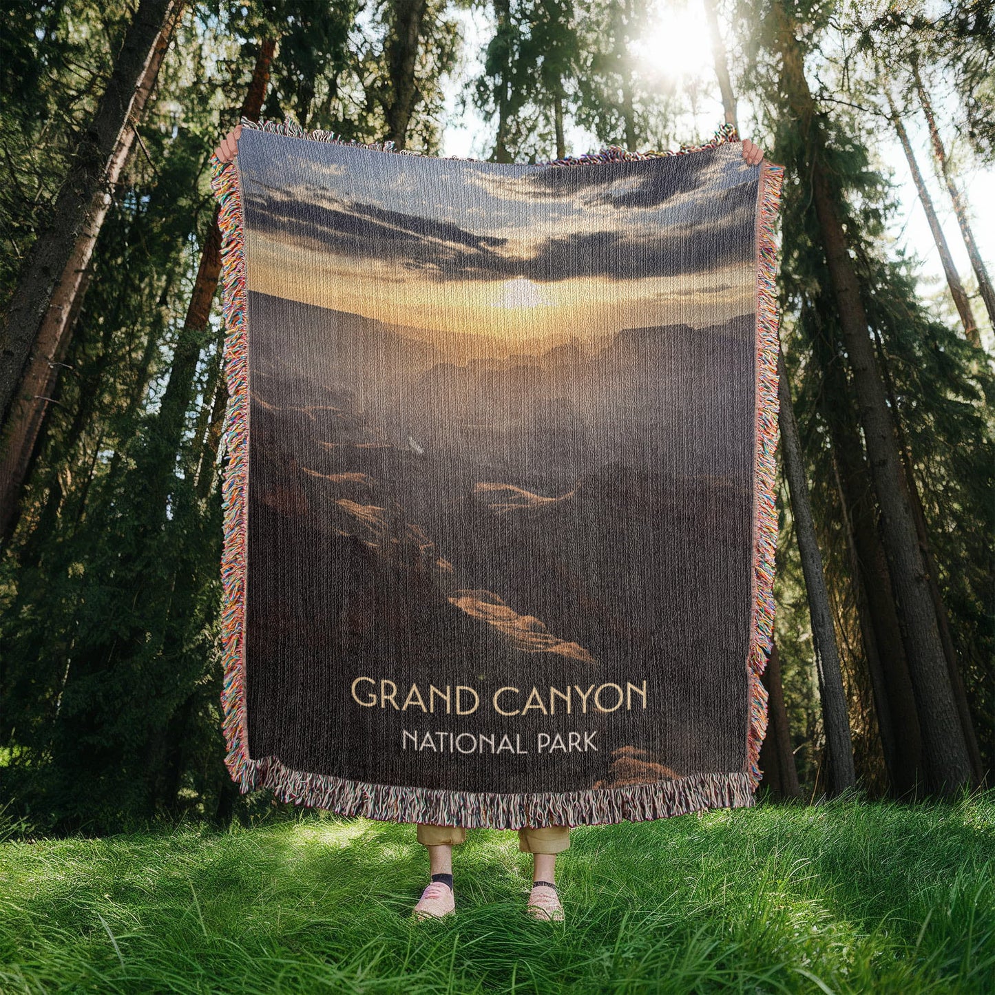 Grand Canyon Woven Blanket | Scenic Throw for Adventure and Nature Lovers