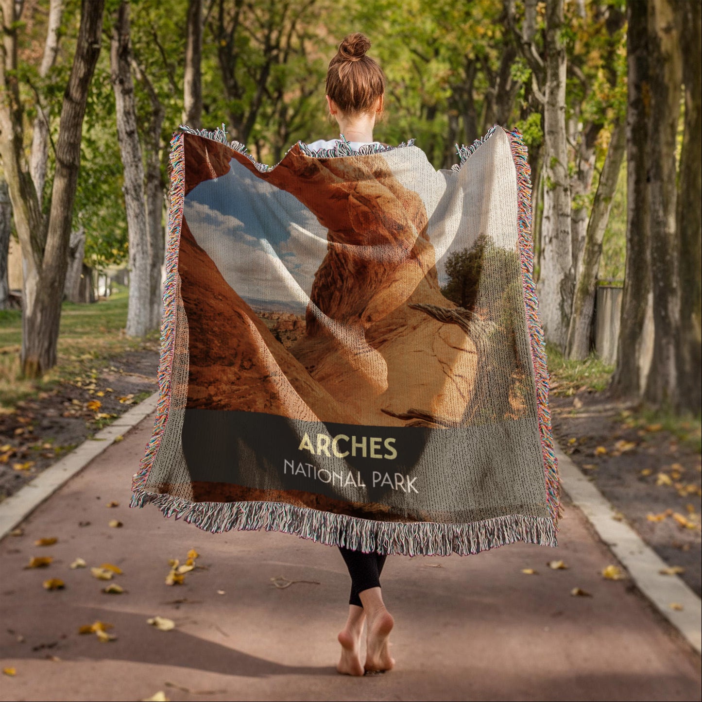 Arches National Park Woven Blanket | Scenic Throw for Adventure and Nature Lovers