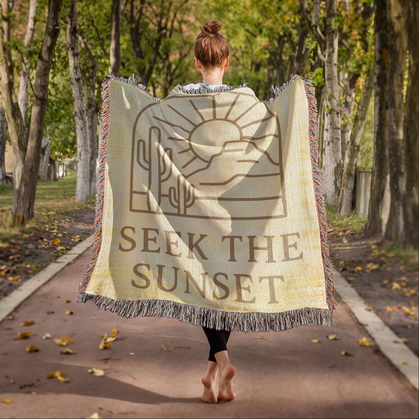 Seek the Sunset Woven Blanket | Southwest style throw for cool evenings