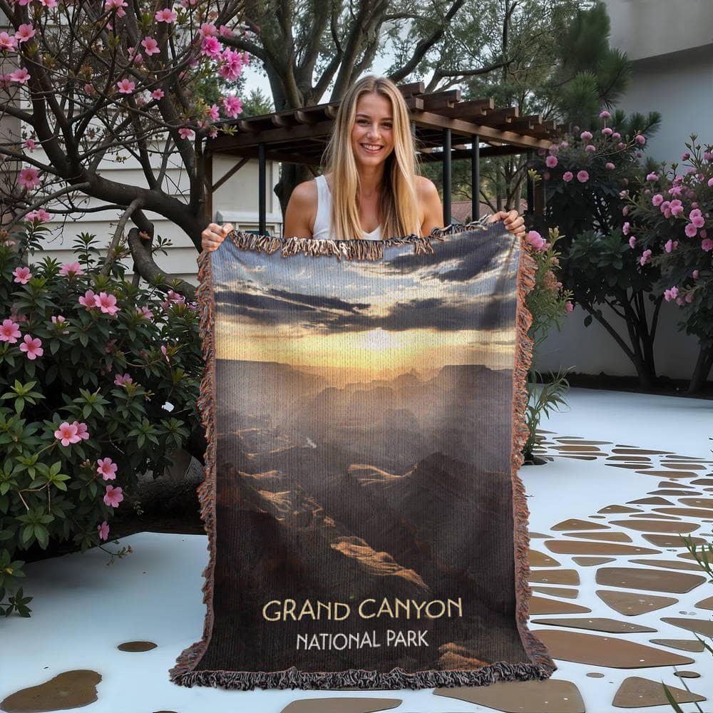 Grand Canyon Woven Blanket | Scenic Throw for Adventure and Nature Lovers