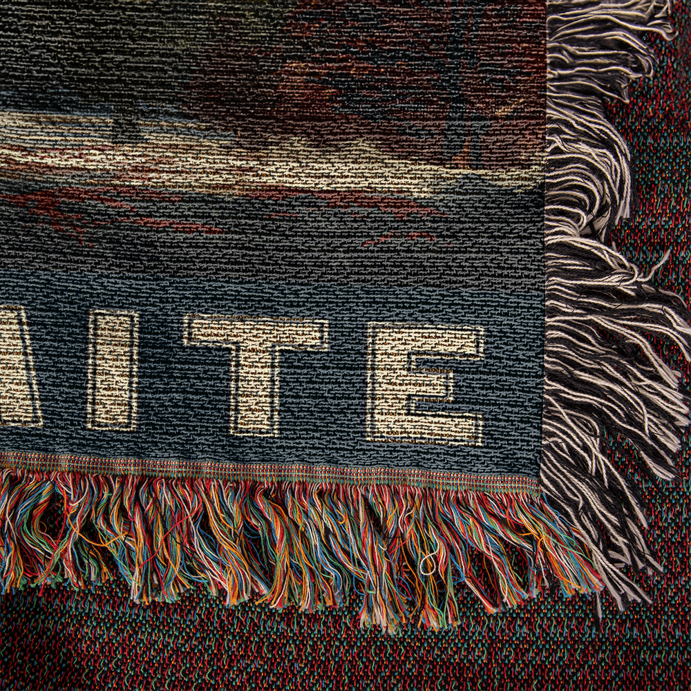 Yosemite National Park Half Dome WPA Style Woven Blanket | Cozy Throw for Cool Days