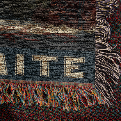 Yosemite National Park Half Dome WPA Style Woven Blanket | Cozy Throw for Cool Days