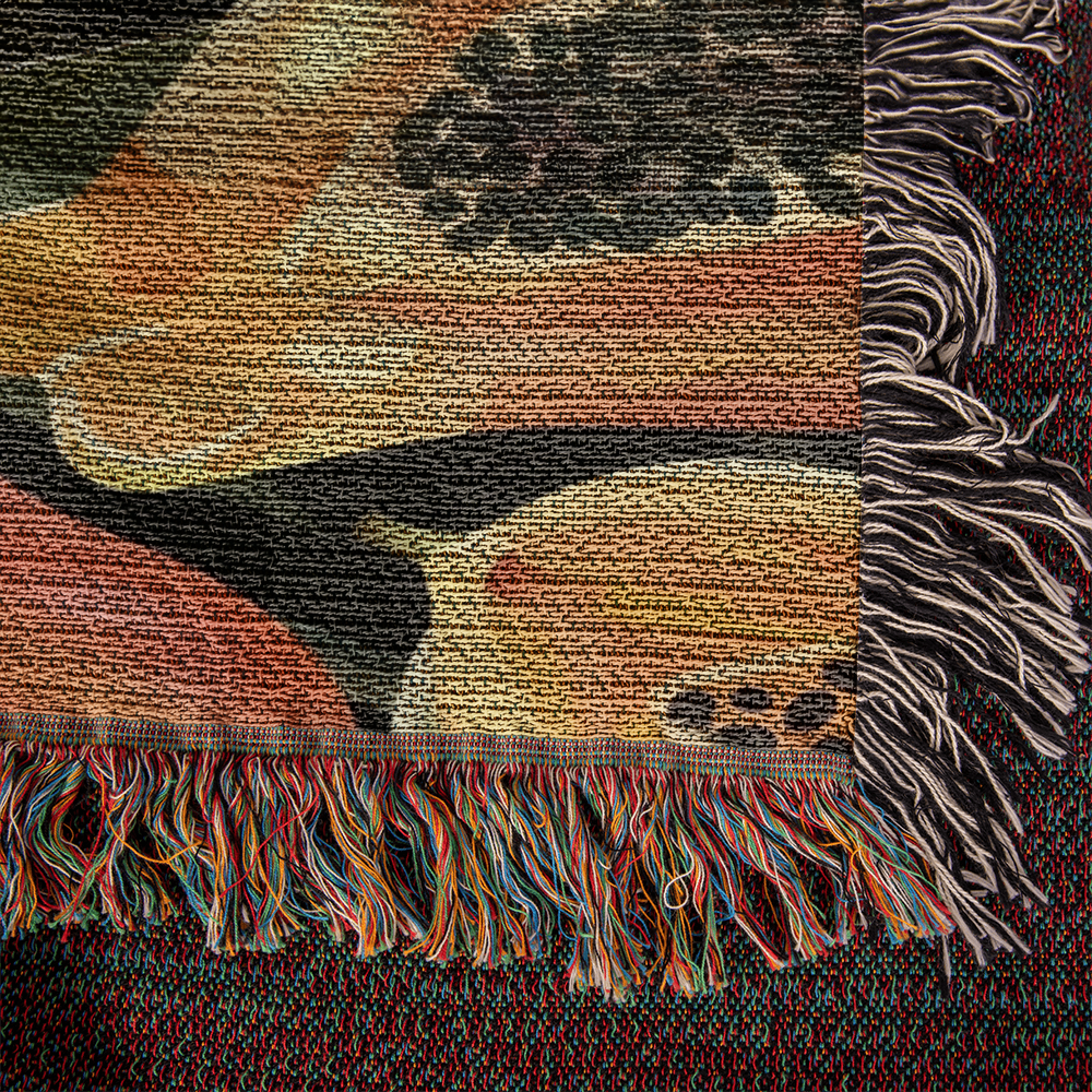 Papaya Woven Blanket | Cozy throw for foodies and tropical fruit lovers