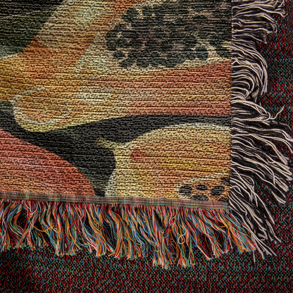 Papaya Woven Blanket | Cozy throw for foodies and tropical fruit lovers