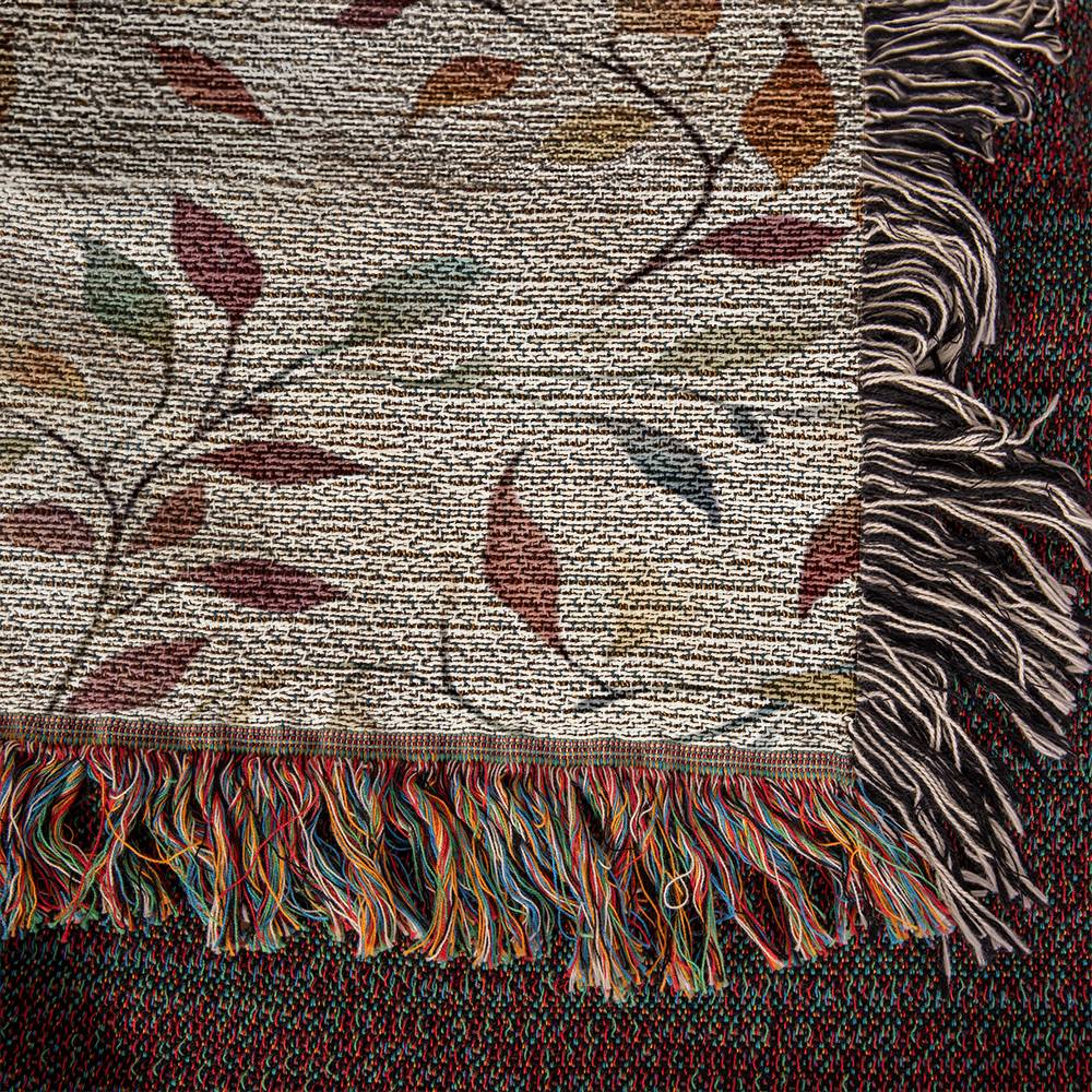 Topeka Autumn Floral Woven Blanket | Cozy throw for cool evenings
