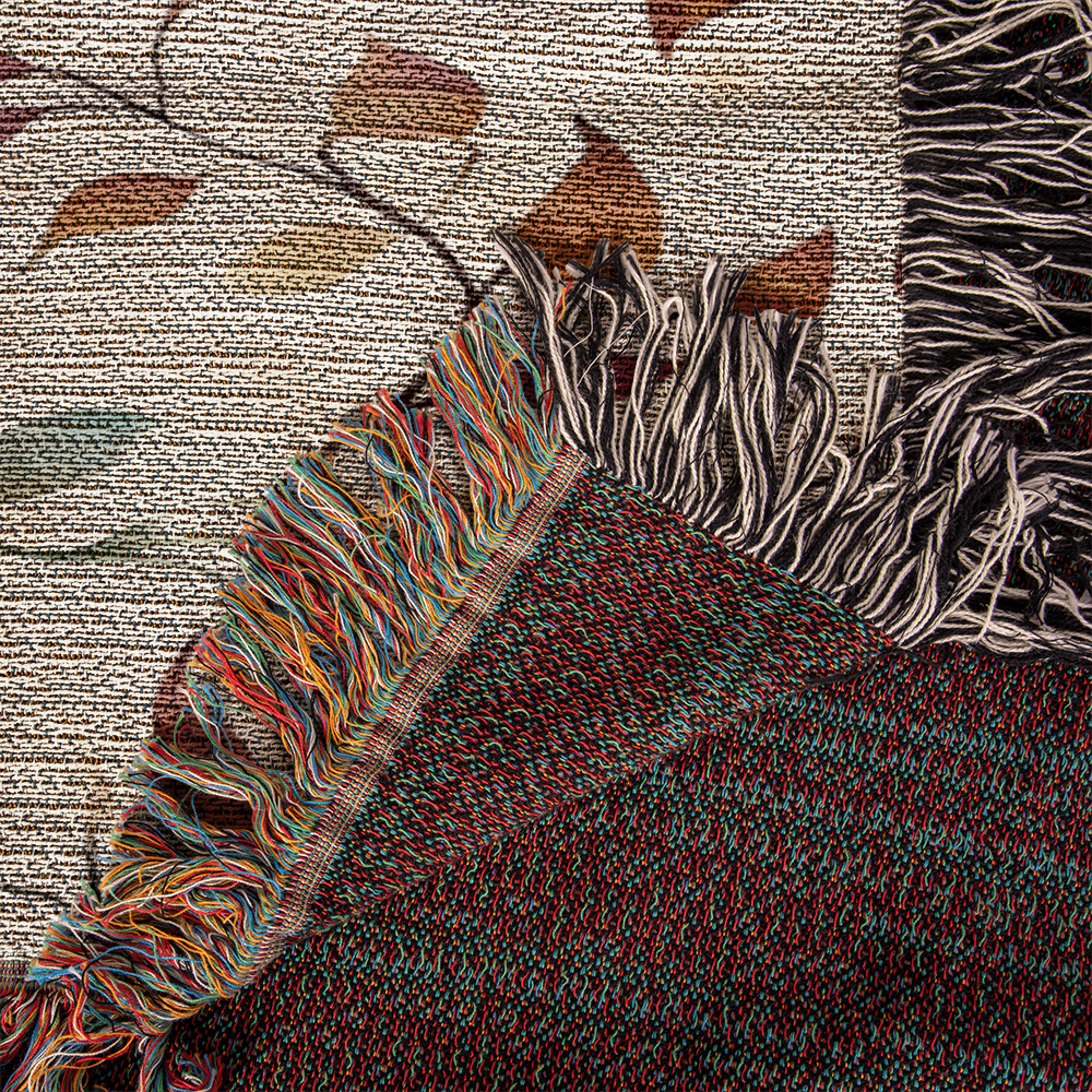 Topeka Autumn Floral Woven Blanket | Cozy throw for cool evenings