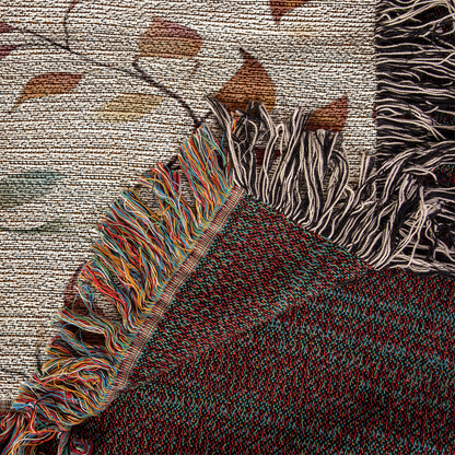 Topeka Autumn Floral Woven Blanket | Cozy throw for cool evenings