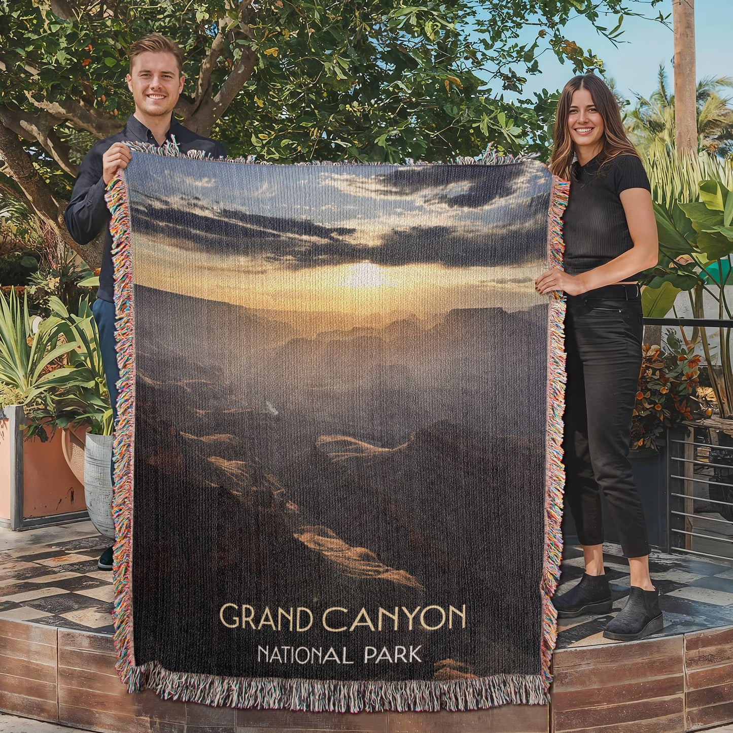 Grand Canyon Woven Blanket | Scenic Throw for Adventure and Nature Lovers