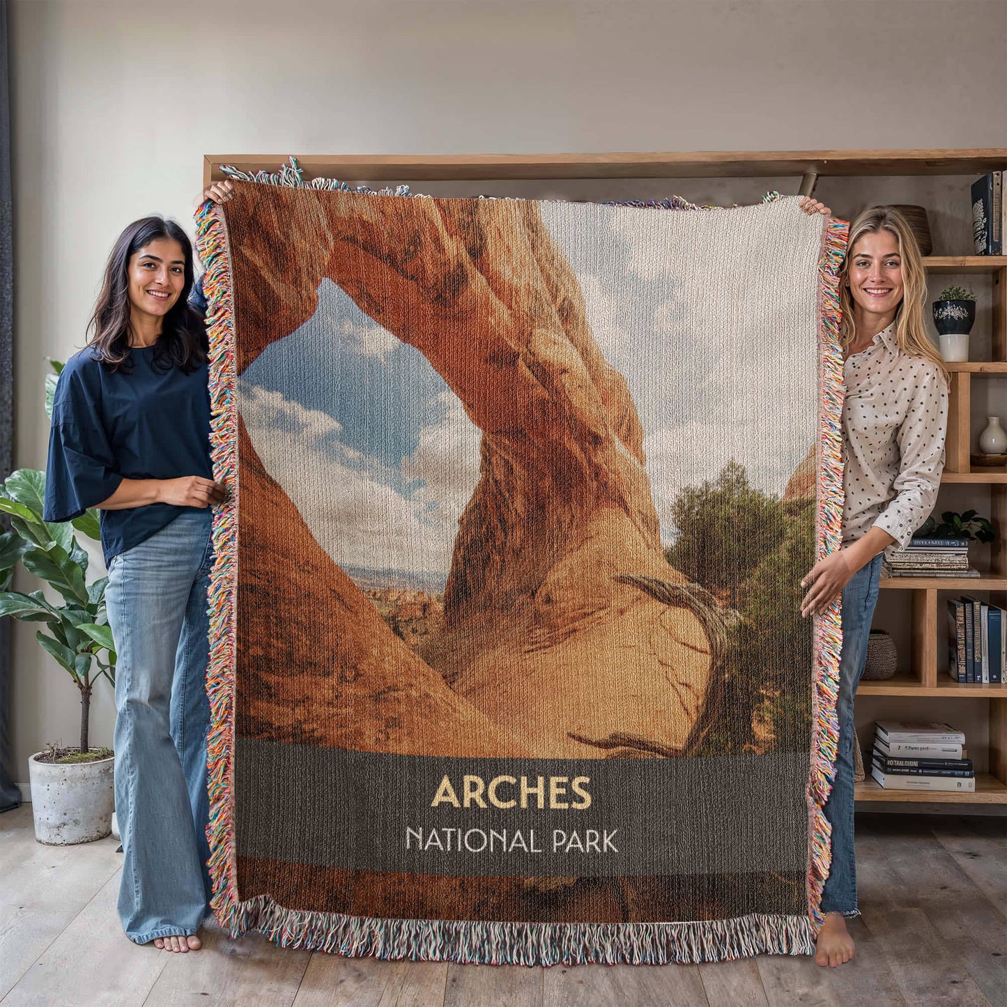 Arches National Park Woven Blanket | Scenic Throw for Adventure and Nature Lovers