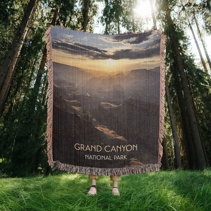 Grand Canyon Woven Blanket | Scenic Throw for Adventure and Nature Lovers