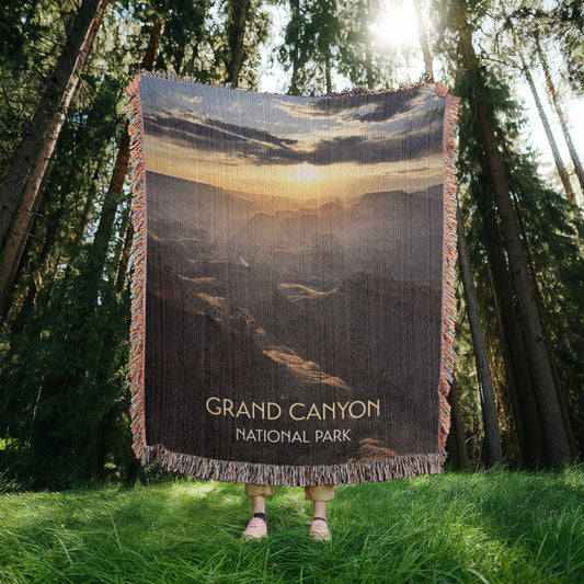 Grand Canyon Woven Blanket | Scenic Throw for Adventure and Nature Lovers
