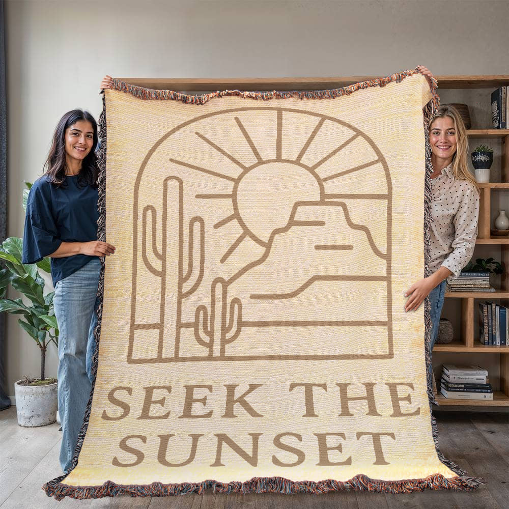 Seek the Sunset Woven Blanket | Southwest style throw for cool evenings